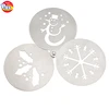 christmas snowman coffee design snowflake creative coffee leaves shape coffee stencil