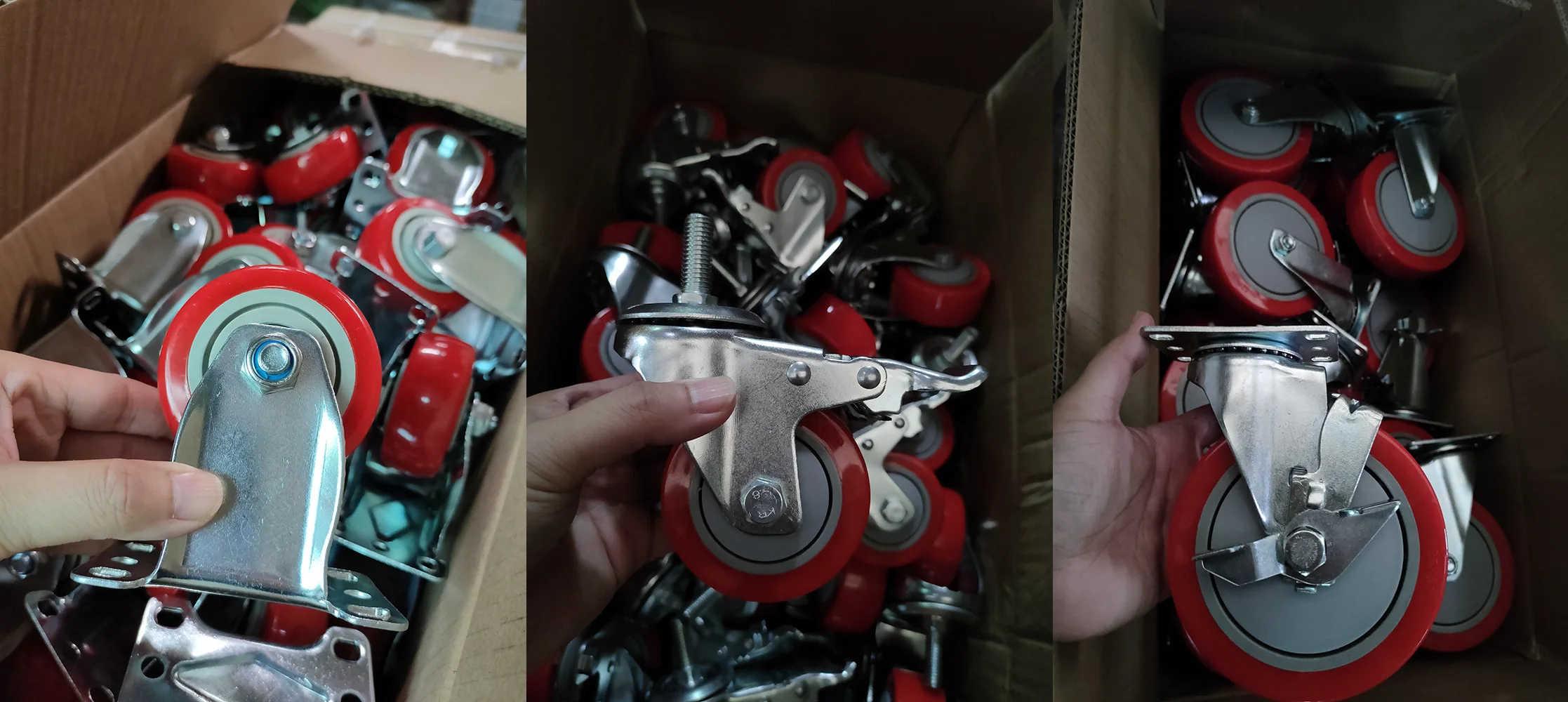 wbd red pvc swivel caster trolleys wheels casters with double