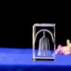 Made In China 3d Laser Crystal Engraving Zhonghua Yellow River Clock Souvenir Gift Crystal Cube