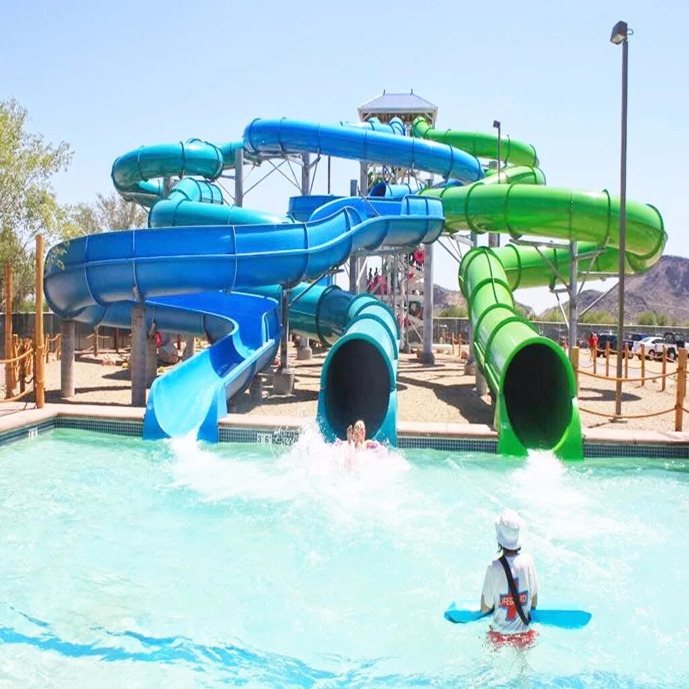 Fiberglass Commercial Water Park Pool Combination Slide Equipment For ...