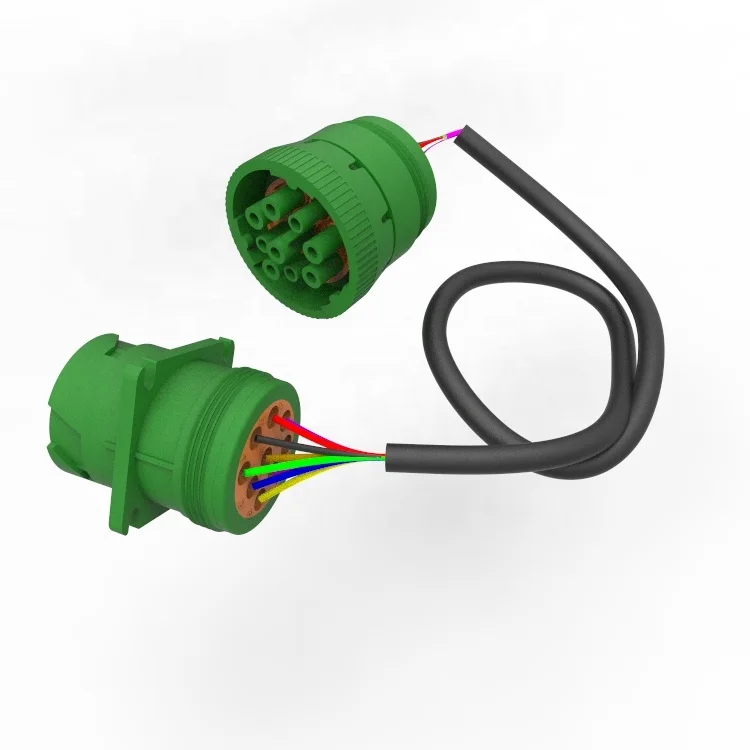 Deutsch HD Series 9 Pin J1939 Cable Connector with IP68 Rating for Heavy Duty Automotive Applications