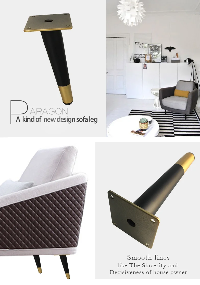 Gold And Black Iron Wholesale Sofa Furniture Metal Tube Chair