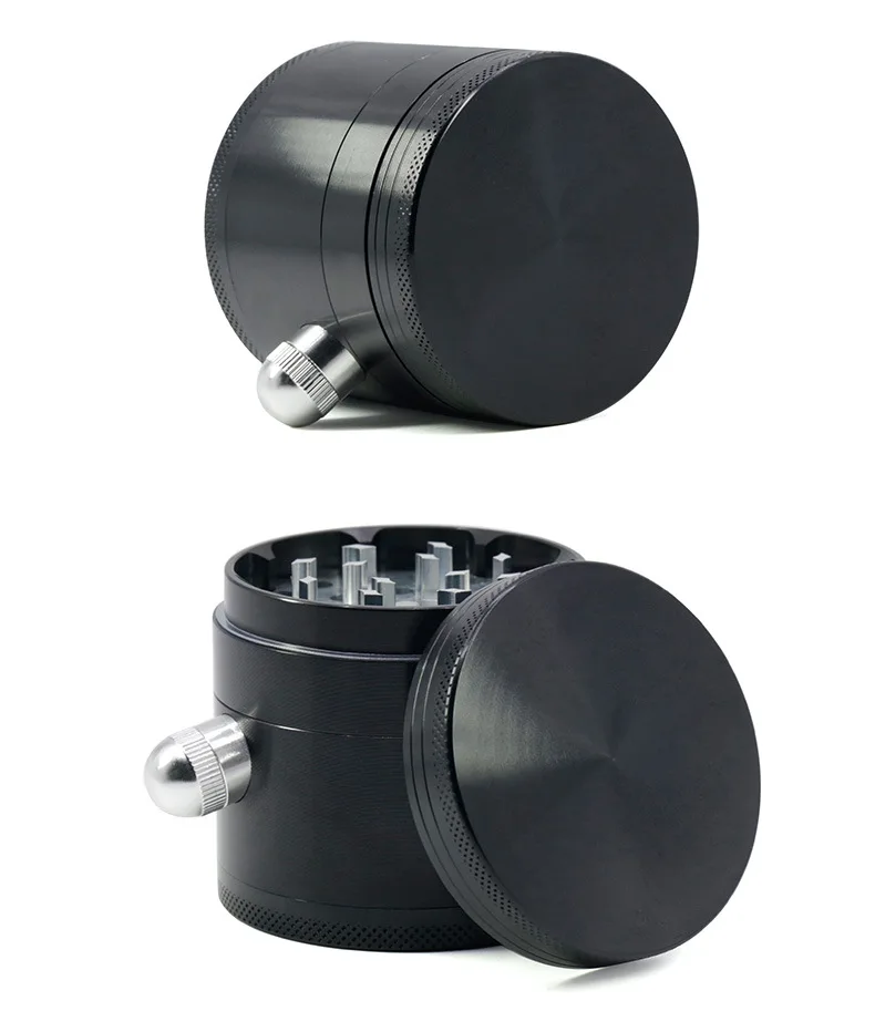 New arrival 63mm 4 parts aluminum alloy Side buckle smoke grinder for weed