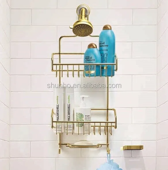 Bsci The Rustproof Gold Extralarge Shower Caddy Buy Aluminum Shower