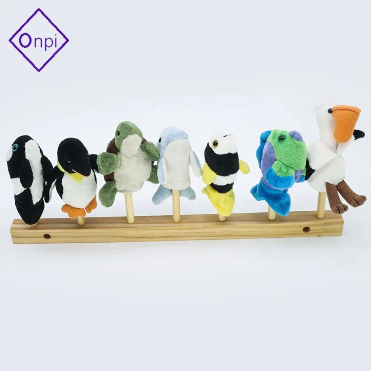 Wholesale Stuffed Plush Funny Animal Cartoon Soft Mini Plush Finger