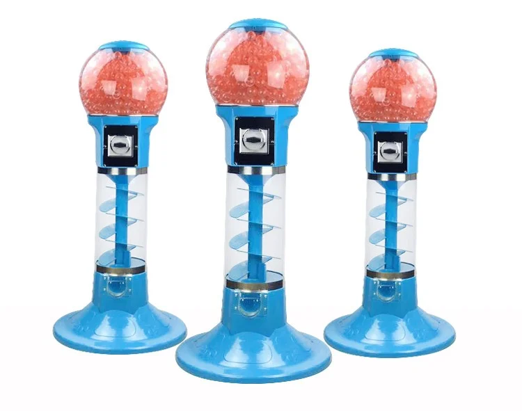 One Yuan Mechanical Coin-Operated Spiral Bouncy Ball Machine Source Manufacturer's  Machine with SDK Function