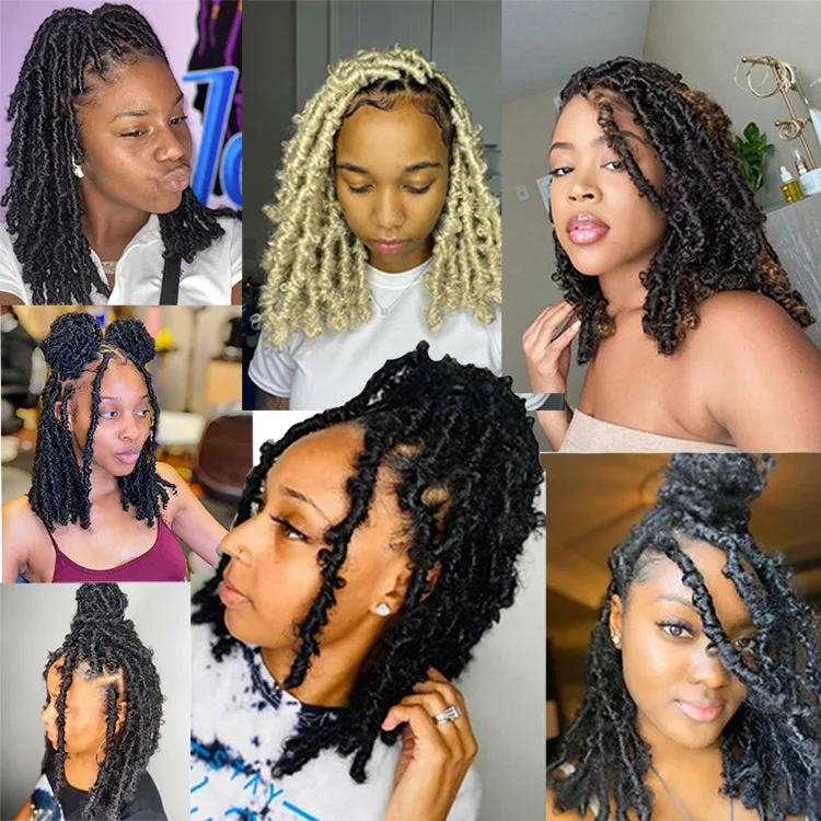 Distressed Locs Marley Hair For New Butterfly Locs Crochet Hair Short Locs  For Kids Pre Twisted Spring Twist Hair - Buy Distressed Butterfly Locs Nu  Locs Synthetic Hair Crochet Braids African Roots