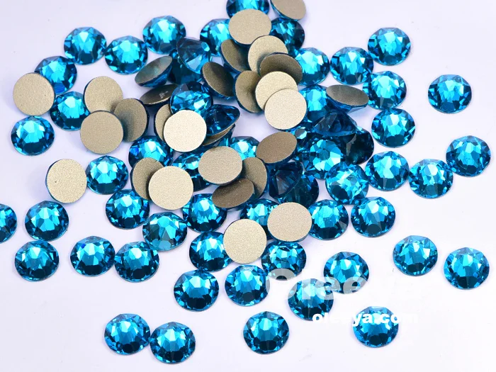 OLeeya Factory Wholesale Loose Glass Strass 2088 16 Cut Facets Crystal Flatback Non Hot Fix Rhinestone for Nails