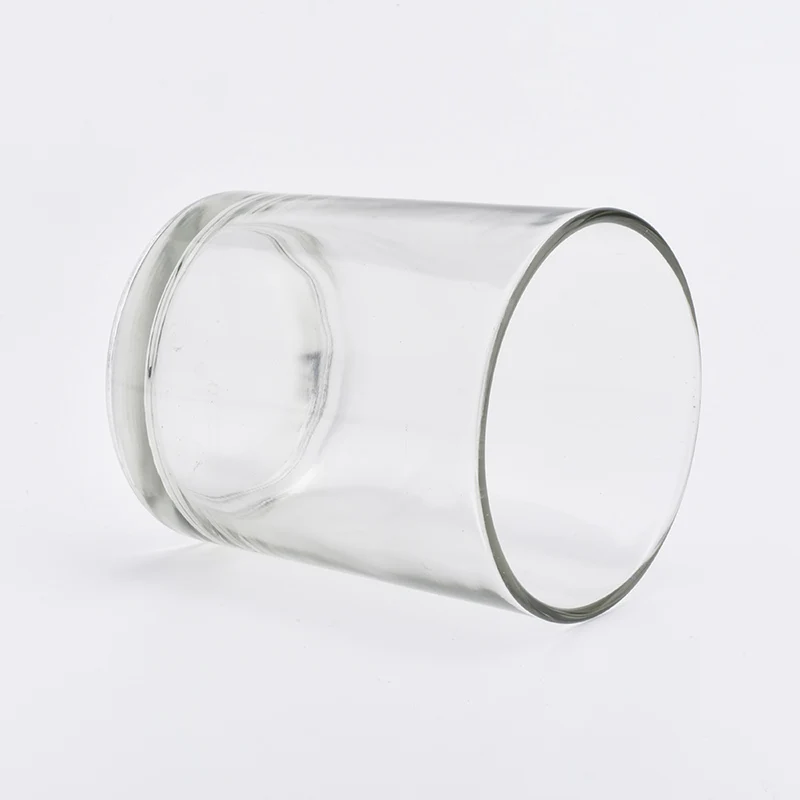 clear glass candle holders