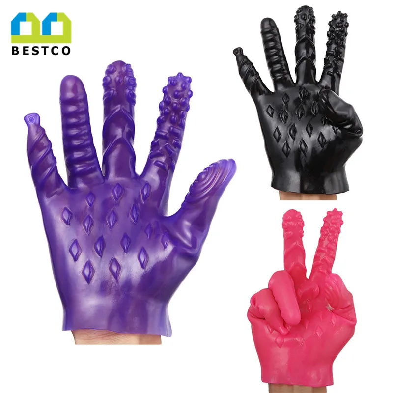 Bestco 3 Colors Electric Magic Hand Sex Toys Massage Gloves For Couple