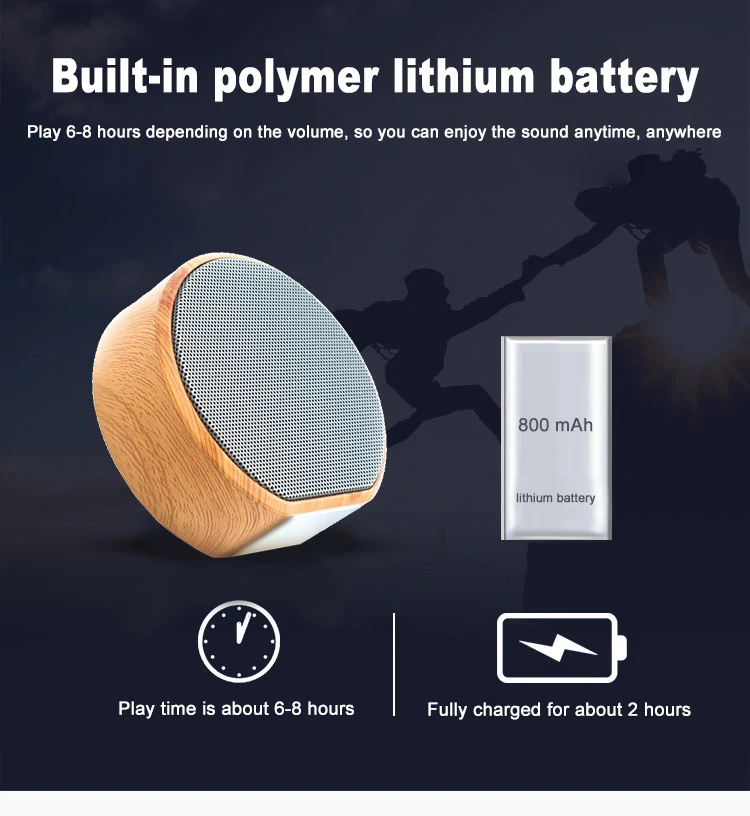 Mini Portable Outdoor Wooden Wireless Bluetooth Speaker Bamboo Hands Free Portable Blue Speaker - ANKUX.COM