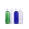 60ml 2oz Plastic Shampoo Bottle Refillable Clear White Pet Lotion Toner Bottle with Flip Top Screw Cap