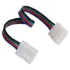 2 pin 4 Pin Solderless connector 4 pin rgb led strip 2 way wire Connector with 10mm Wire Cable