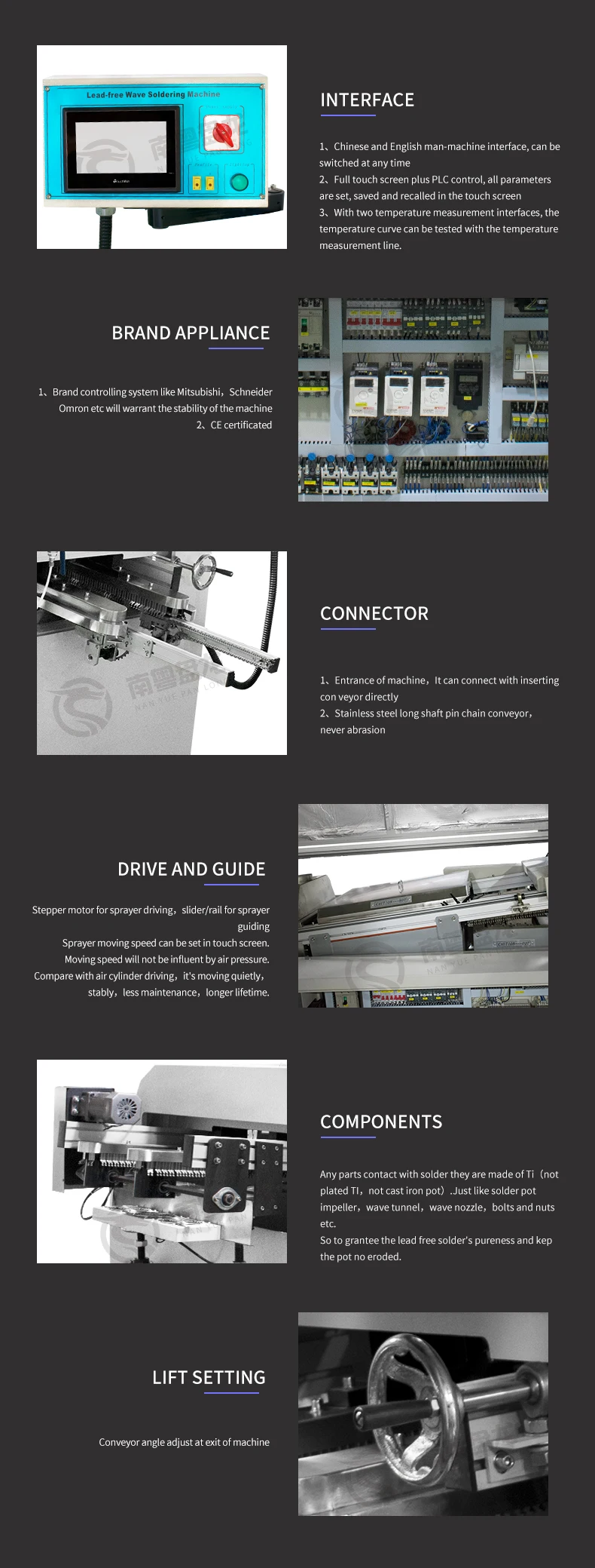 Good quality Smt PCB lead-free desktop automatic wave soldering machine