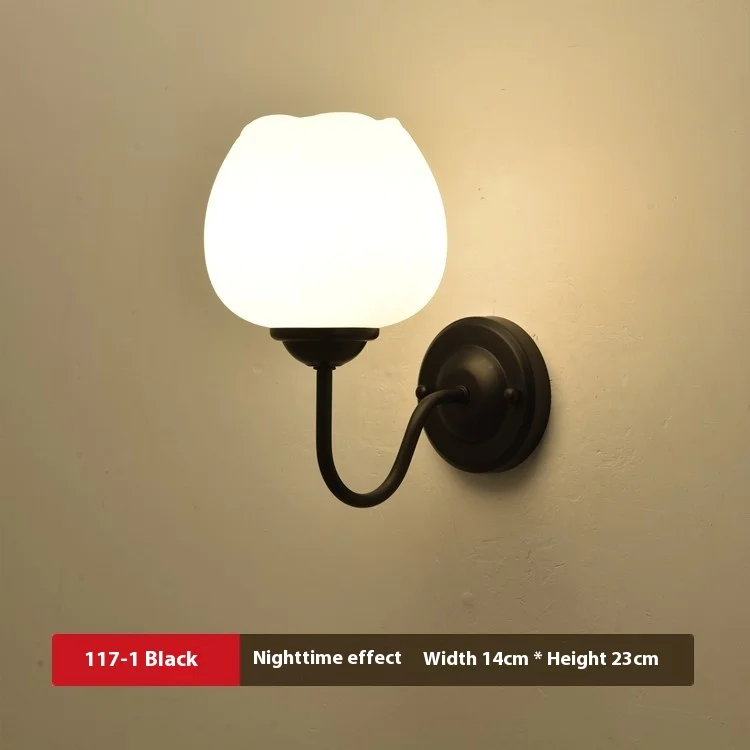 product nordic modern minimalist led wall lamp for living room tv background bedroom bedside simple creative staircase balcony iron e26-18
