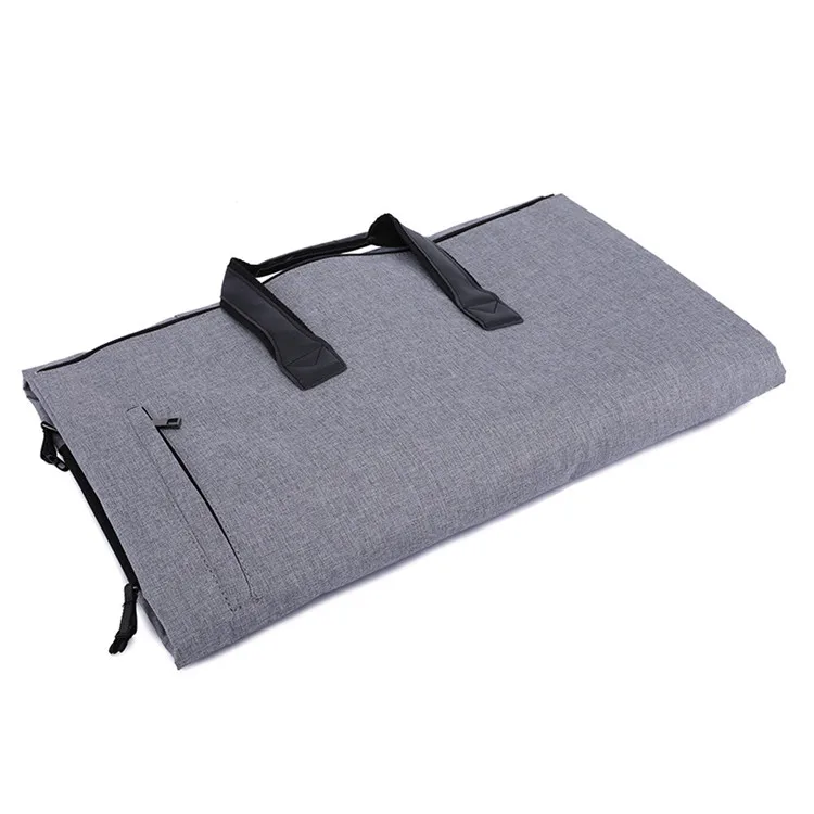 Outoodr Business Trip Foldable Suit Travel Bags Large Capacity Multipockets Zipper Garment Bag Duffel Mens Gray