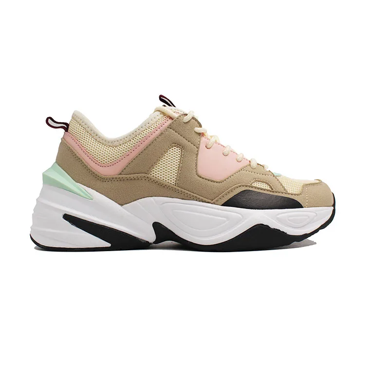 New Model Sneakers Designer ladies running flat heel chunky sole sneakers lace up white sport casual women shoes