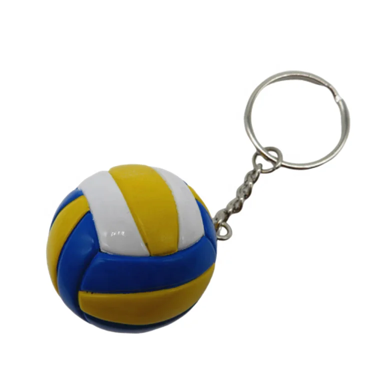 Custom 3d Rubber Shaped Soft Pvc Volleyball Keychains Buy Volleyball