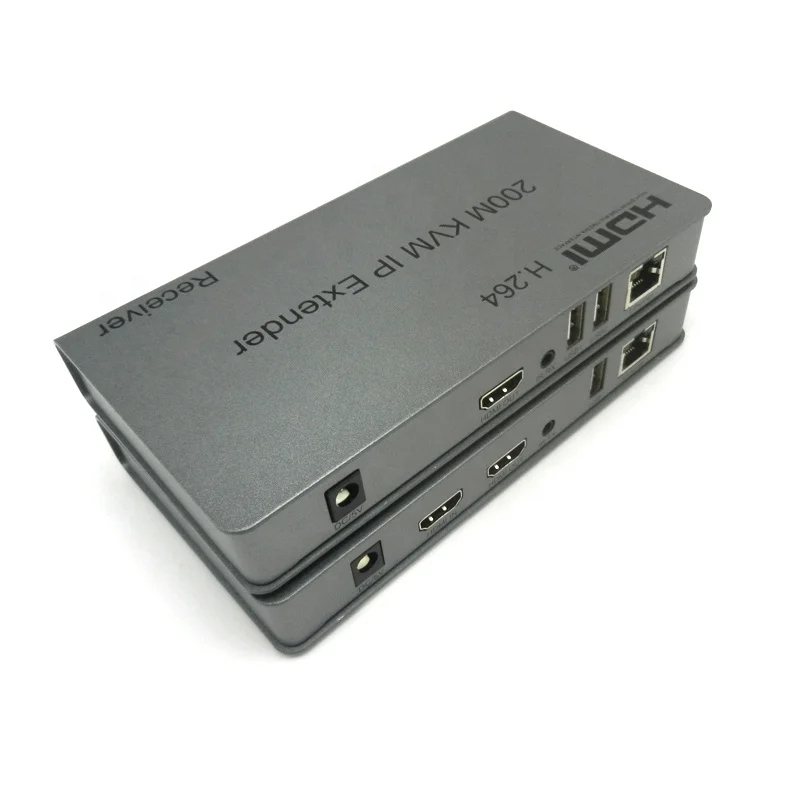 200m Over Lan Cat5e/cat6 Cable Kvm Hdmi Usb Extender Hdmi Ip
