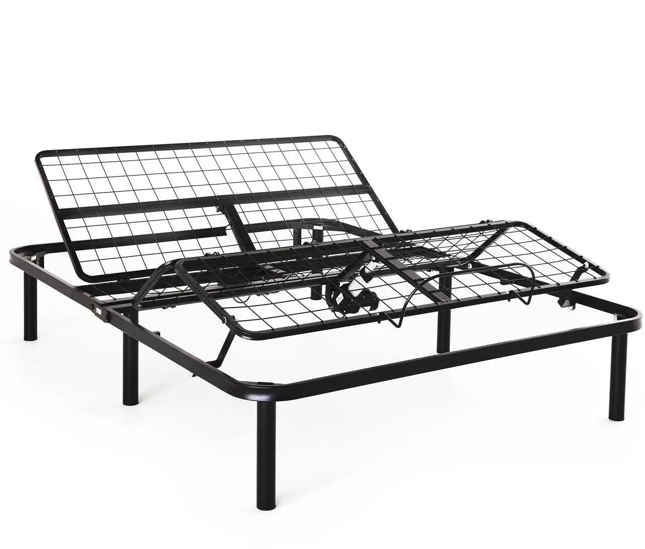 Heavy Duty Foldable bed frame with Head and Foot Incline, Remote Control Adjustable Bed Base
