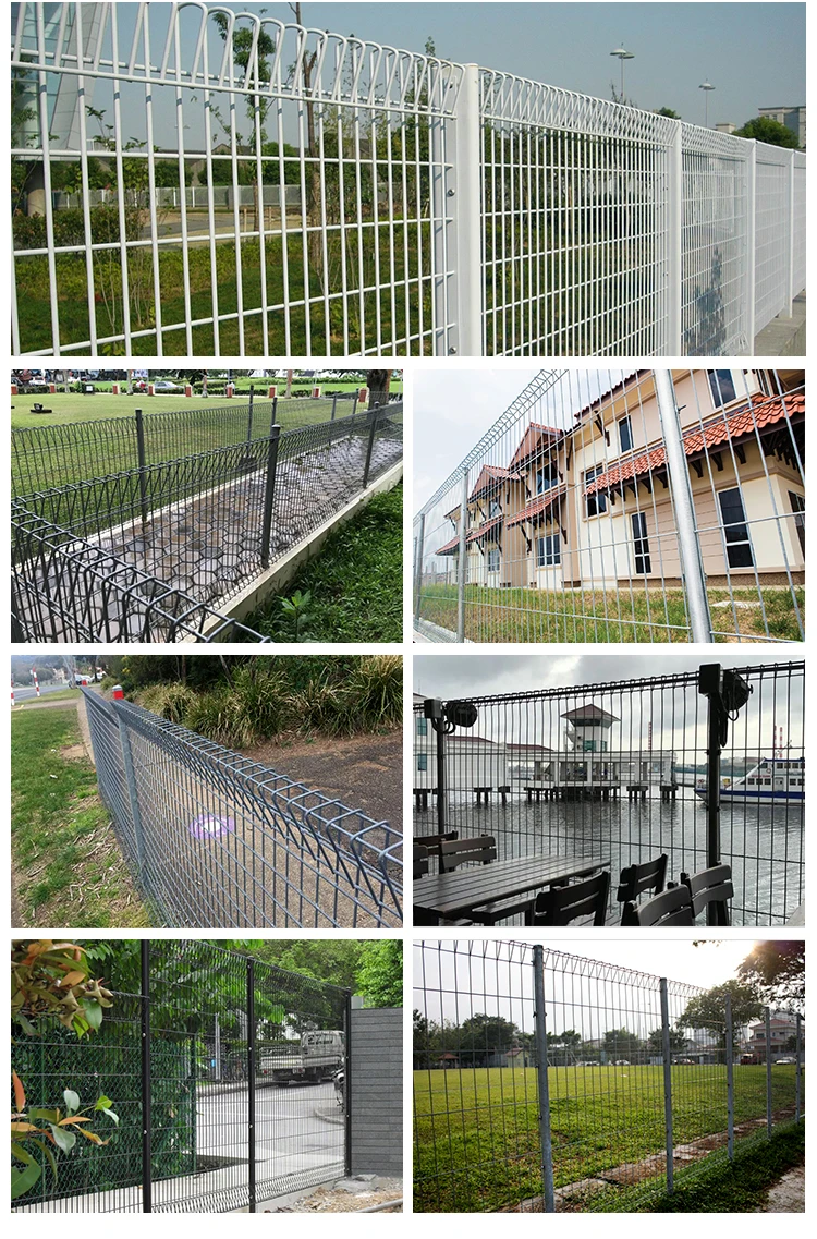 Roll Top Triangle Bending BRC Welded Wire Mesh Fence