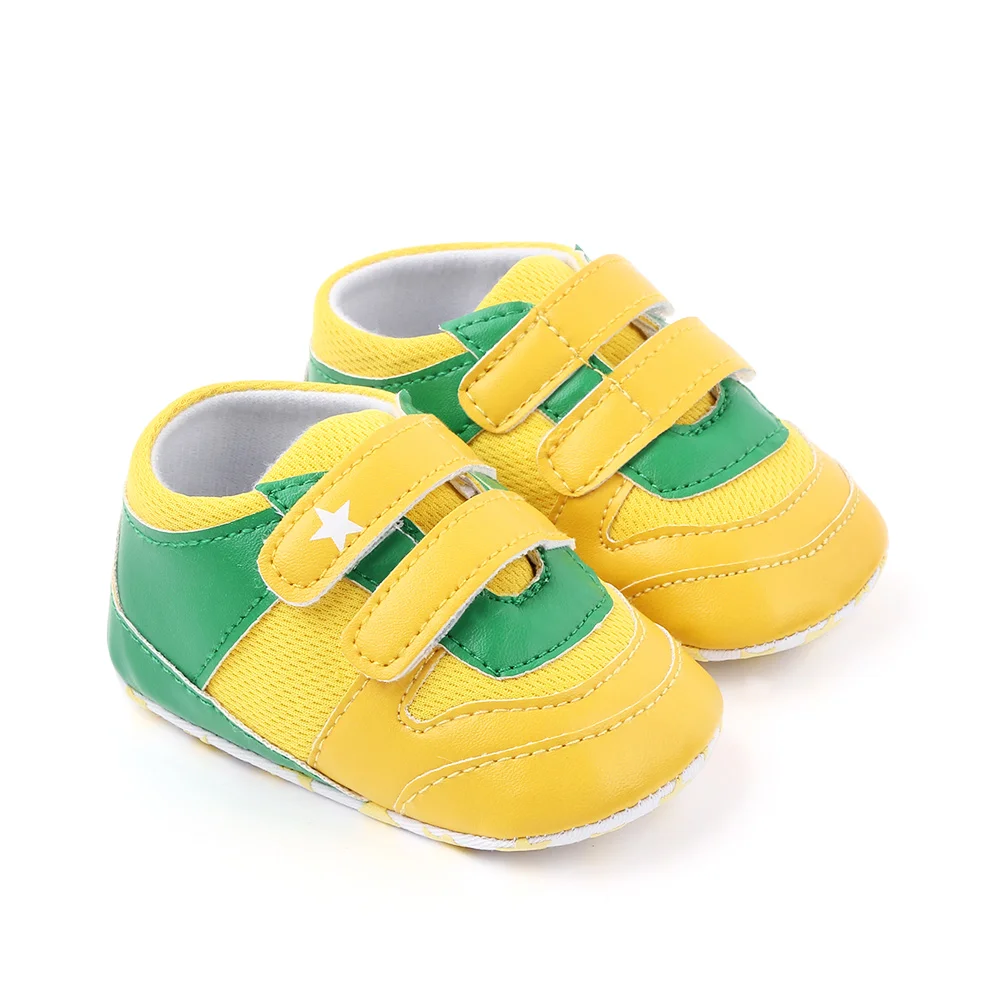 New patchwork design baby shoes boy kids casual sport shoes soft sole  infant  toddler shoes supplier