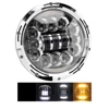 Super Bright Motorcycle DRL Dual Color Halo Angel Eye 12V 24V Round Auto Day maker 7 Inch Led Headlight