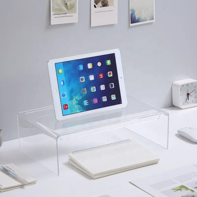 Transparent Computer Heightening Frame Acrylic Laptop Stand Acrylic