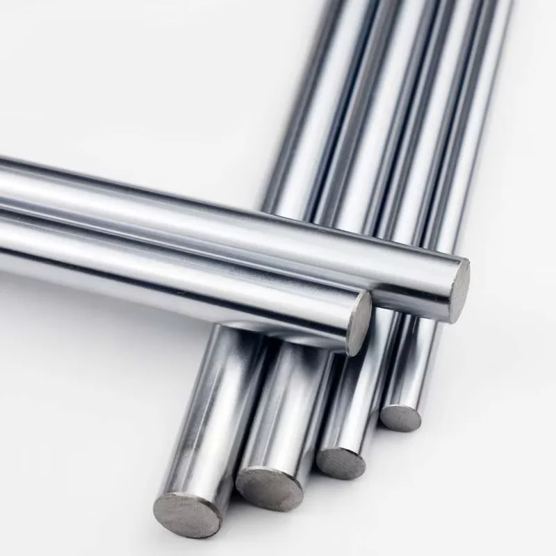 product optical axis linear guide bearing chrome plated rod soft hard shaft cutting construction application custom made guide column-14