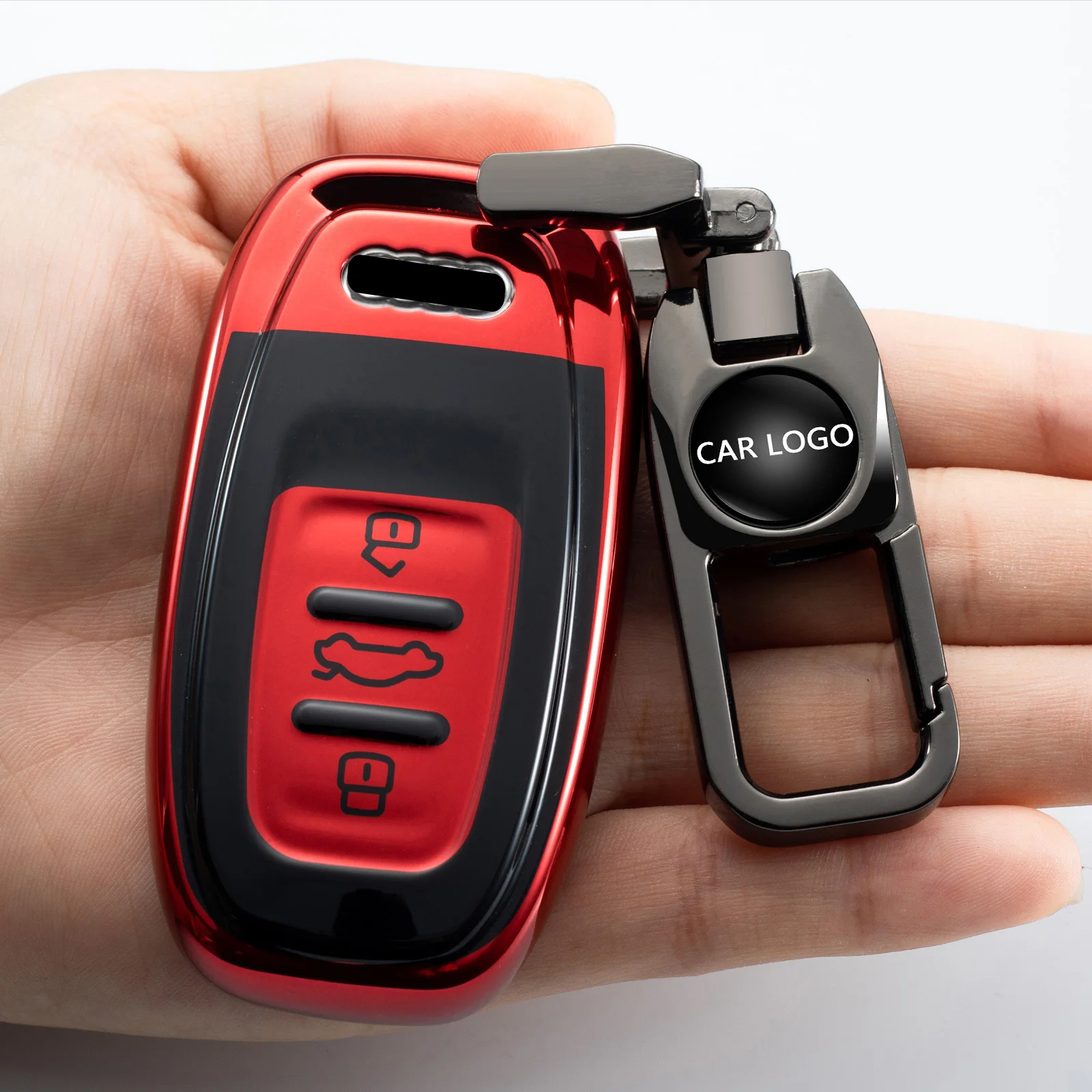 
New Arrival Soft Tpu Smart Remote Car Key Case Cover for all models Key Cover Shell Case key holder keychain costomized Car Logo 