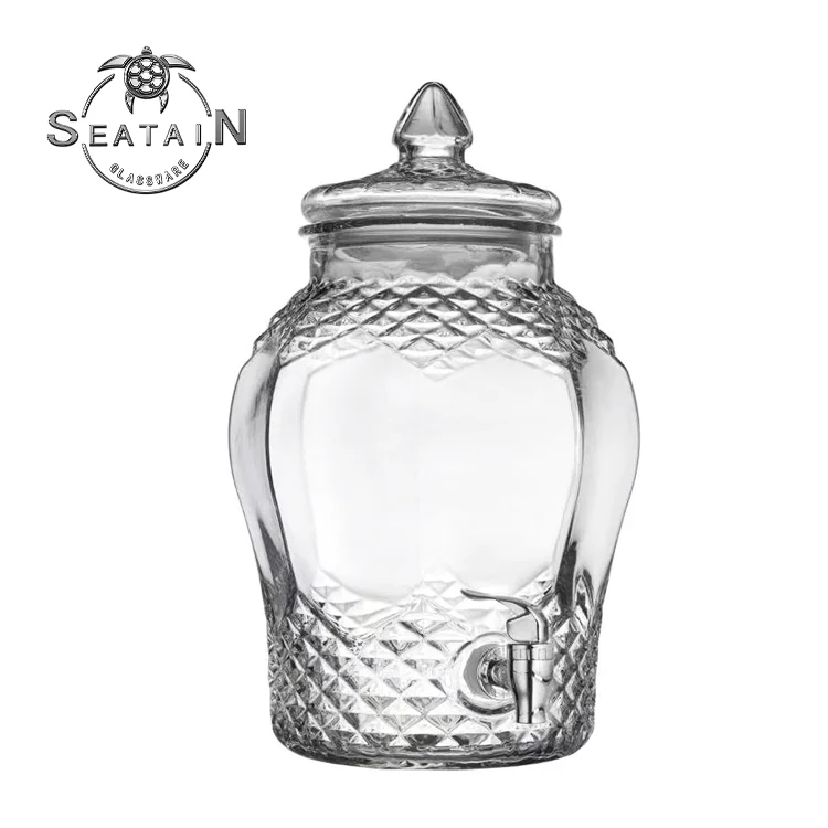 10l 10 Liter Big Beverage Drink Juice Water Glass Jar Dispenser Buy