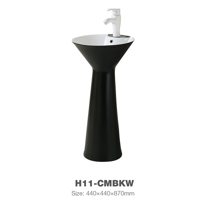Black&White Color Mixing Design Art Washbasin Standing Art Basin H11-CMBKW