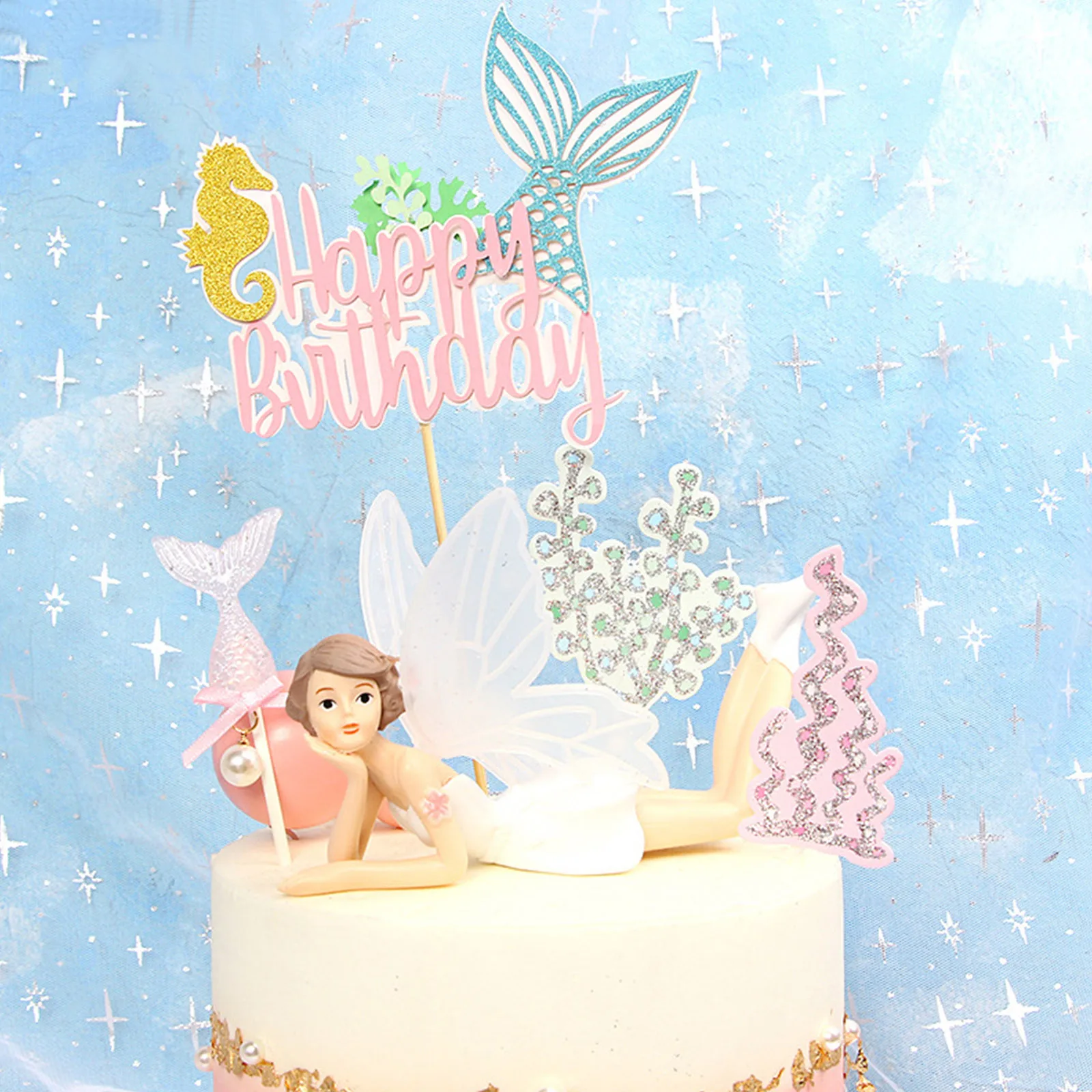 1 Pieces Paillettes Sirene Queue Gateau Topper Joyeux Anniversaire Gateau Decoration Pour Bebe Douche Anniversaire Anniversaire Fournitures De Fete Buy Fournitures De Decoration De Gateau Decoration D Aquarium De Sirene Decorations De Fete D Anniversaire