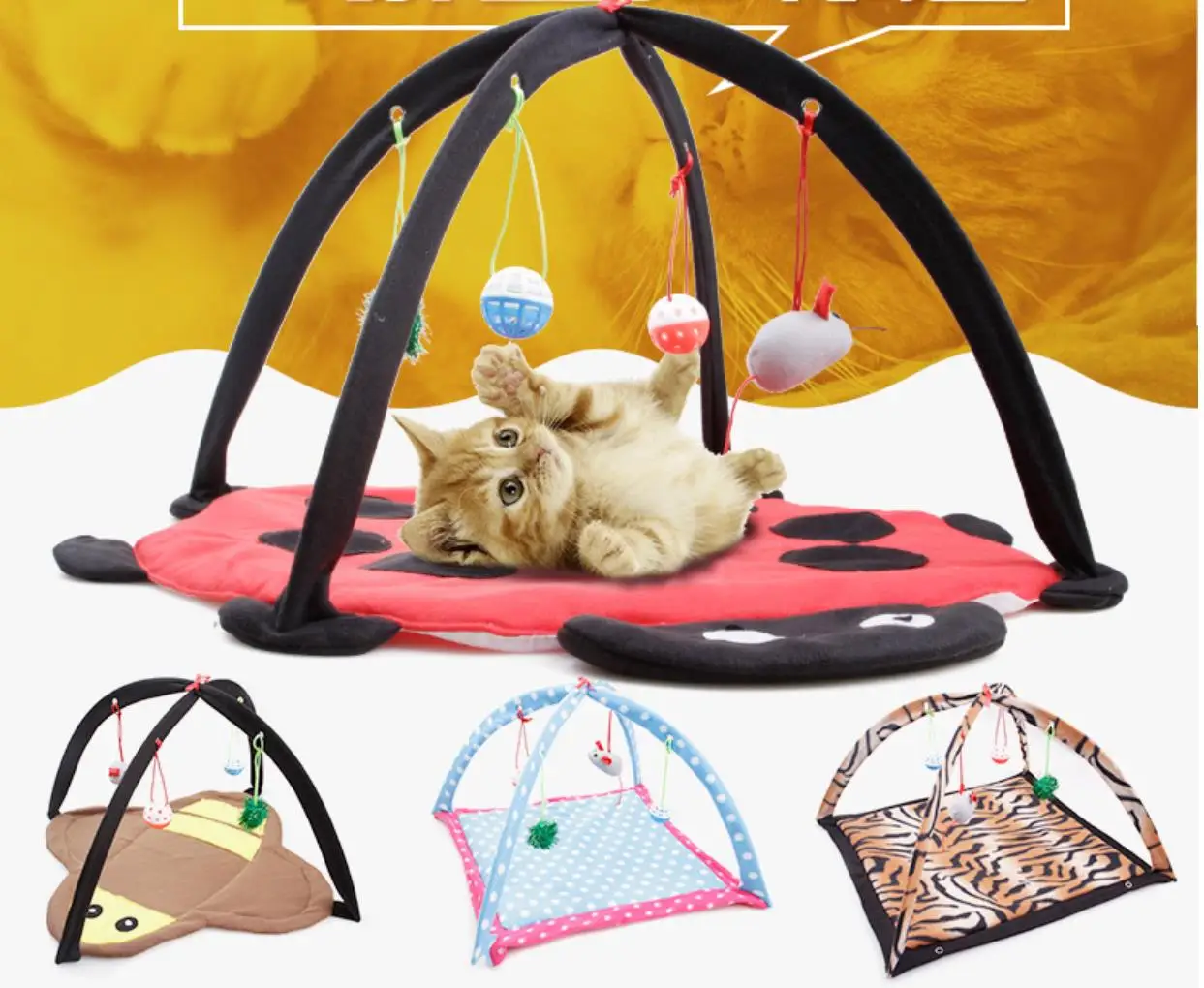 Cat Play Mat Pet Floor Pad In Different Designs Cat Bed With Cat Toys