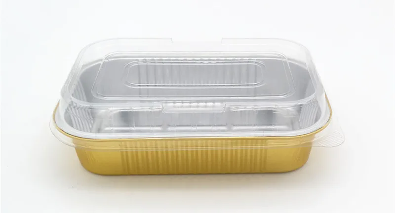 10pcs Premium Quality Golden Disposable Food Containers, Thickened
