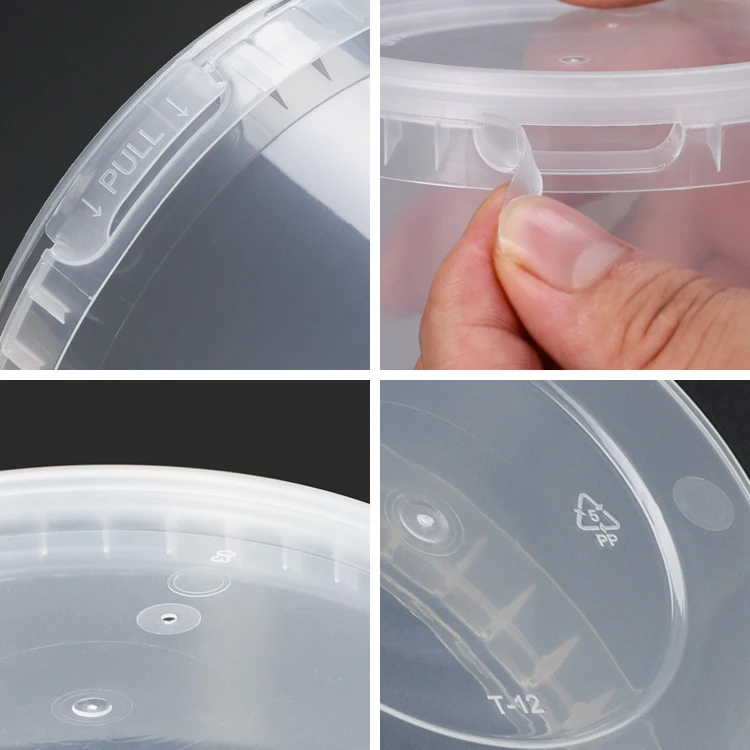 Microwavable Transparent Plastic Deli Container Leak Proof With Termper