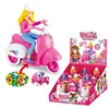 Toy Candy Shantou Lovely Girl Pull Back Motorcycle Car Candy Toys