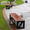 Custom make wood-plastic wpc outdoor wooden bench Hot sale composite material park benches exported to Europe districts