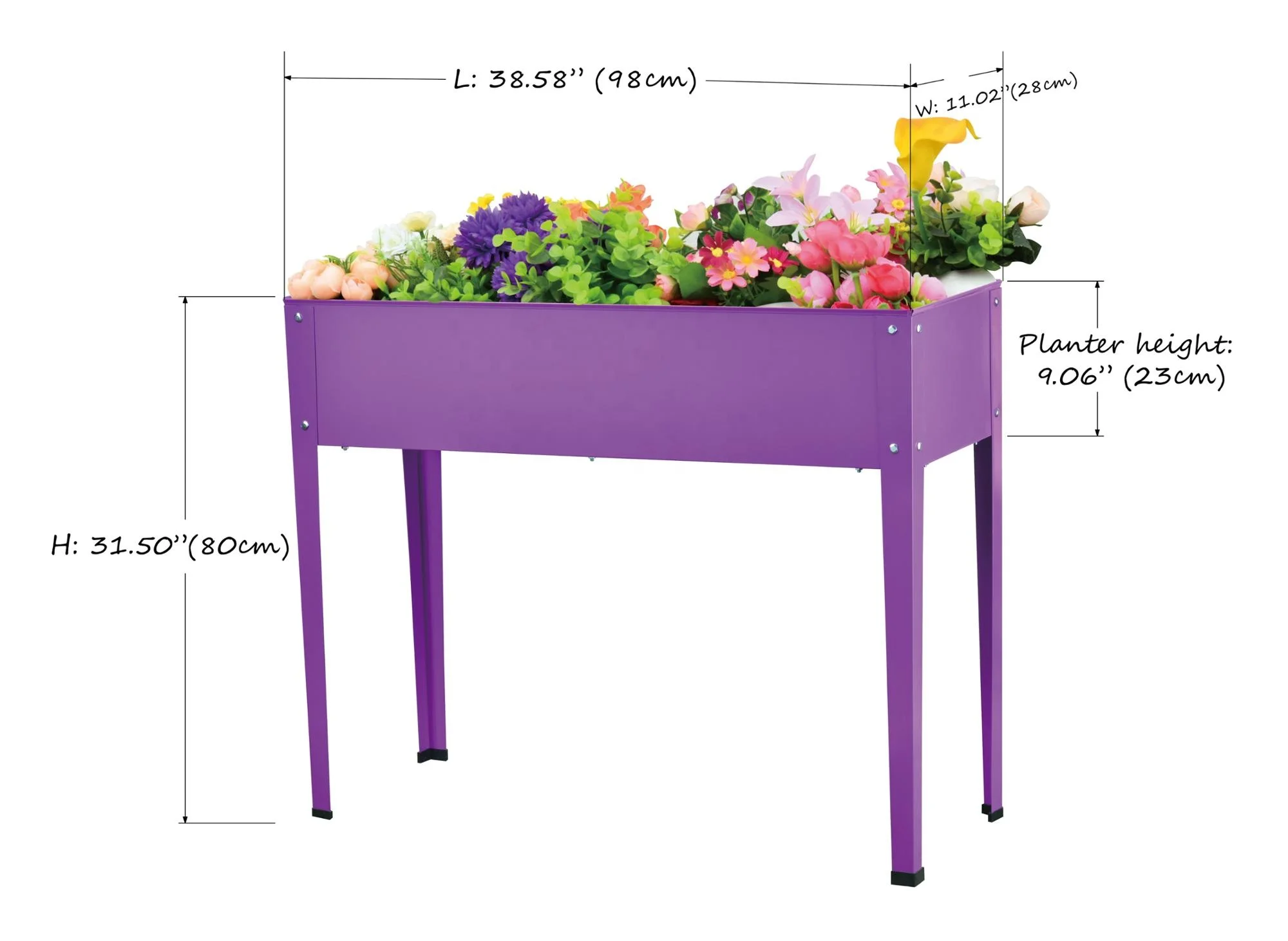 Hot Sale Metal Raised Garden Bed With Outdoor Raised Garden Planter Bed
