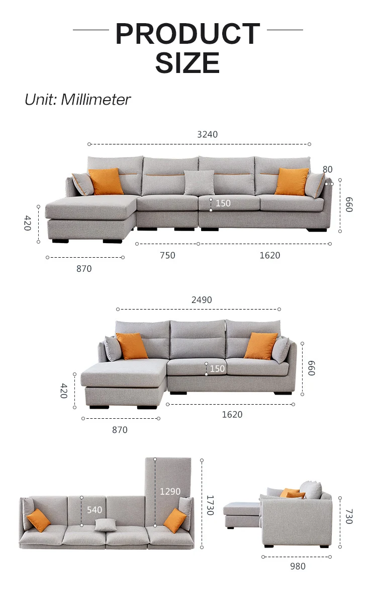 Factory Wholesale Couch Living Room Furniture Modern Sofas,Sectionals