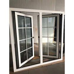 aluminium timber composite windows french casement window with double pane