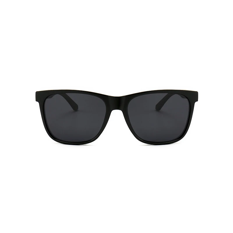 Private Label Red Stripe Black Frame TR90 Round Men Polarized Sunglasses