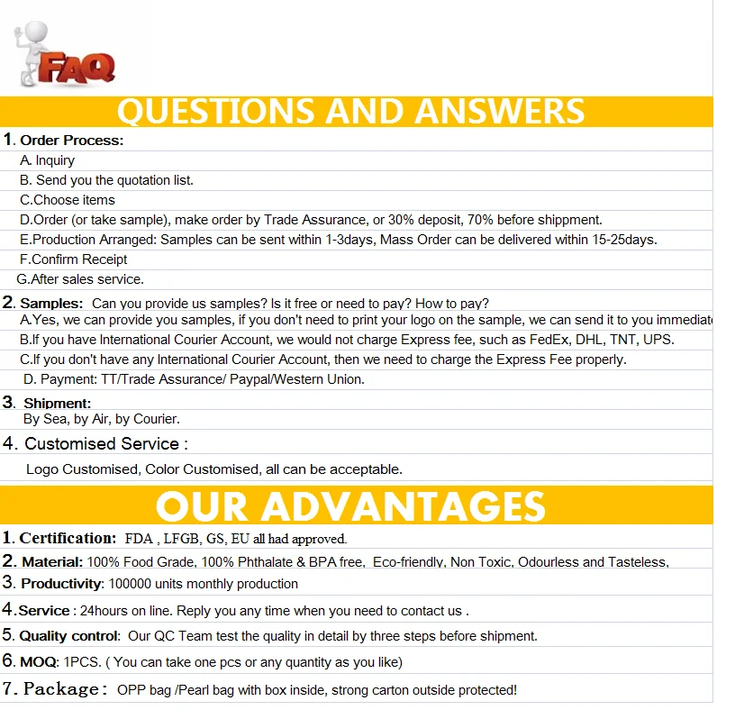 FAQ and Our advantages