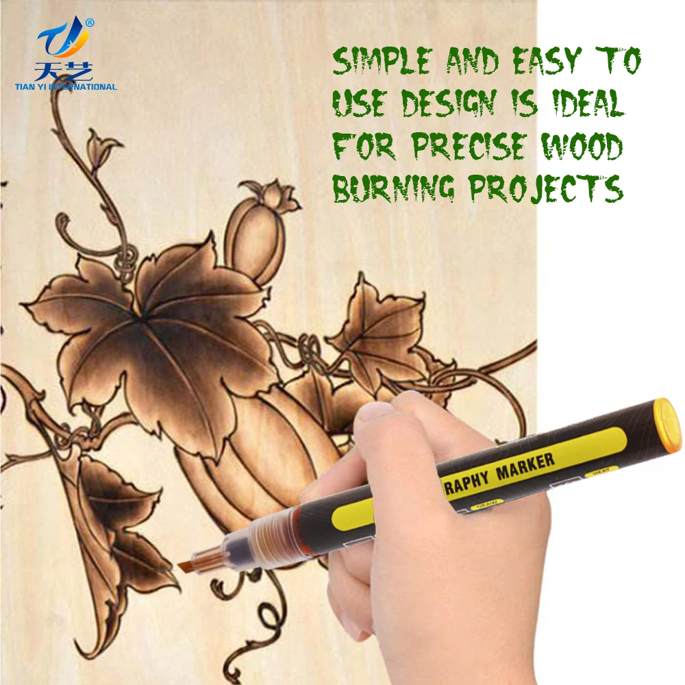 Easy to Use Chemical Woodburning Tool for DIY Projects PyroMarker Pyrography Marker 