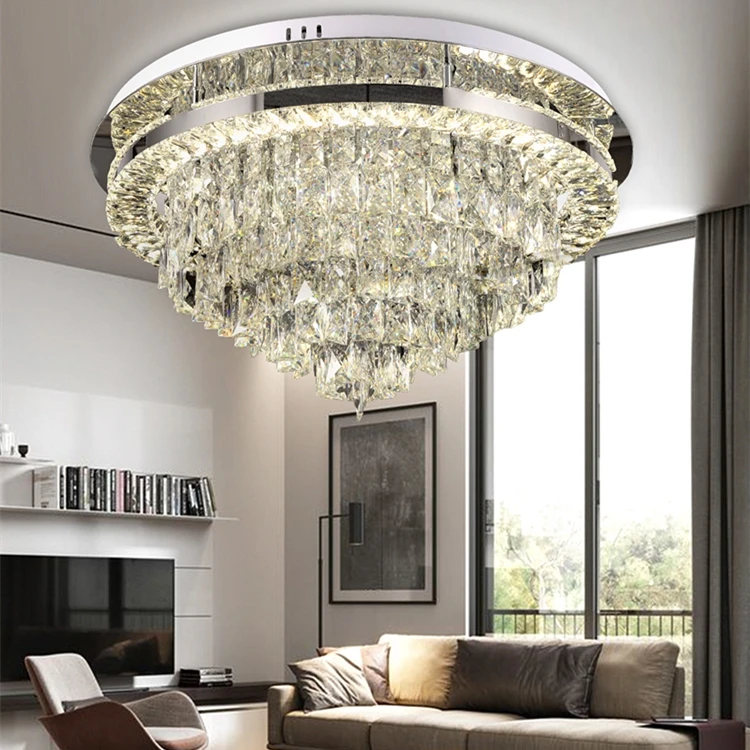Indoor Bedroom Living Room Kitchen Modern Decoration Light Crystal Glass Dimmable LED Pendant Ceiling Lamp For Home Decor China