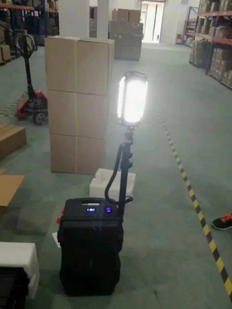 portable Mobile lighting system 360 degrees Panoramic lighting Intelligence remote control Lifting box lamp Emergency lamp