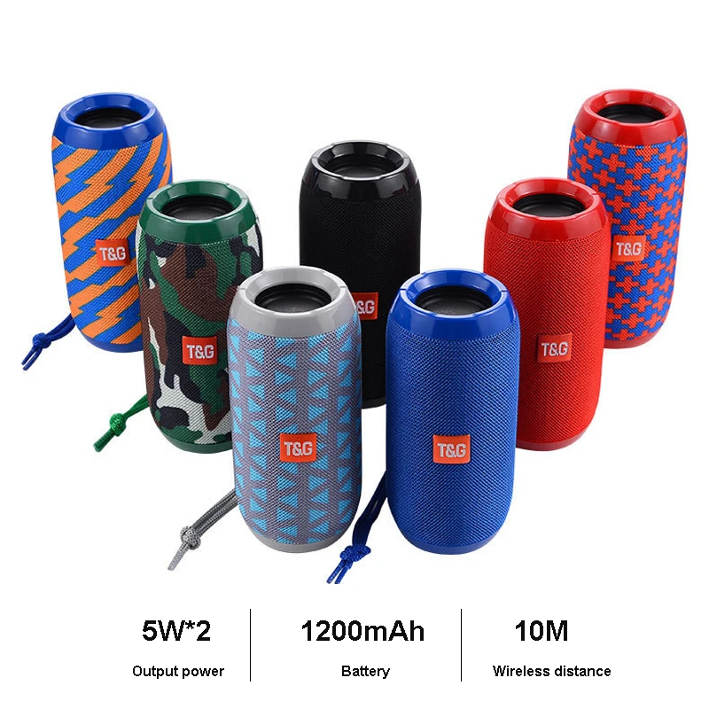 Portable TG117 Cloth Wireless Speaker Fabric BT Speaker Support TF USB Hands-free Call - ANKUX.COM