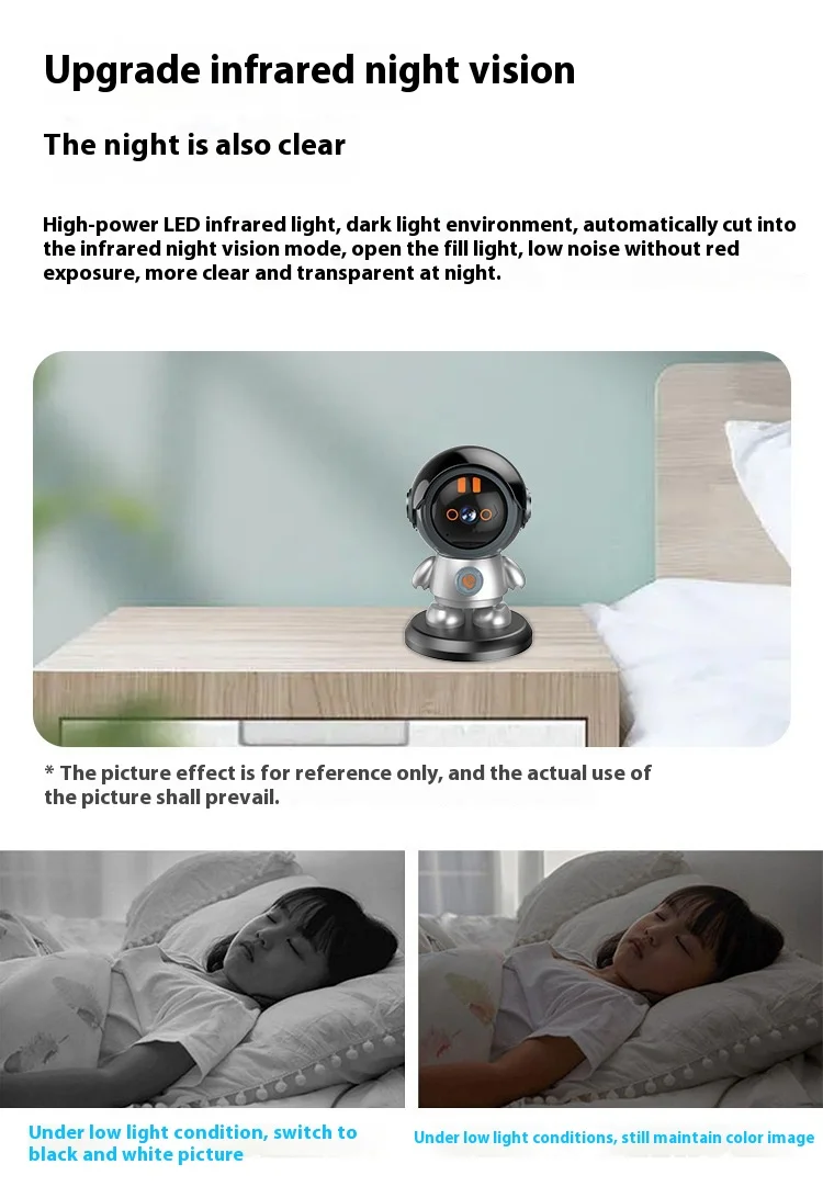 Cloudbirds V360pro 3MP Cartoon IP Camera Wide Angle Dual Rotation 360*60 Ptz Sensor One Click Call Track Cloud Data Cute Robot