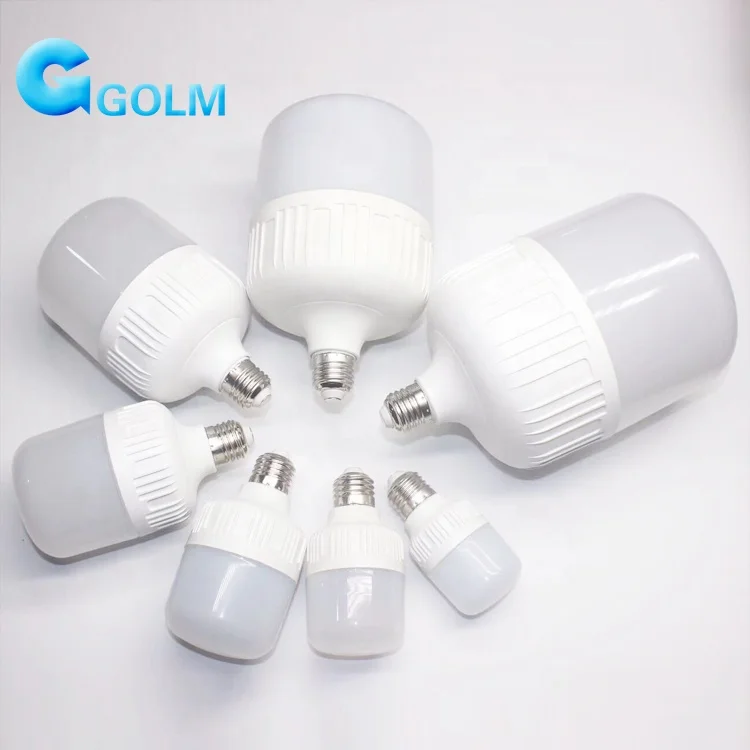 High power 5w 10w 15w 20w 30w 40w 50w plastic led bulb e26 e27 b22 base led lamp