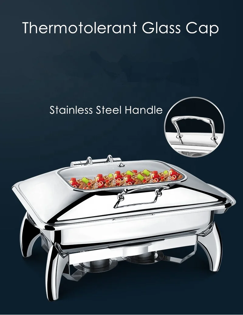 Deluxe Food Warmer Stainless Steel Buffet Food Warmer Chafing Dish Set